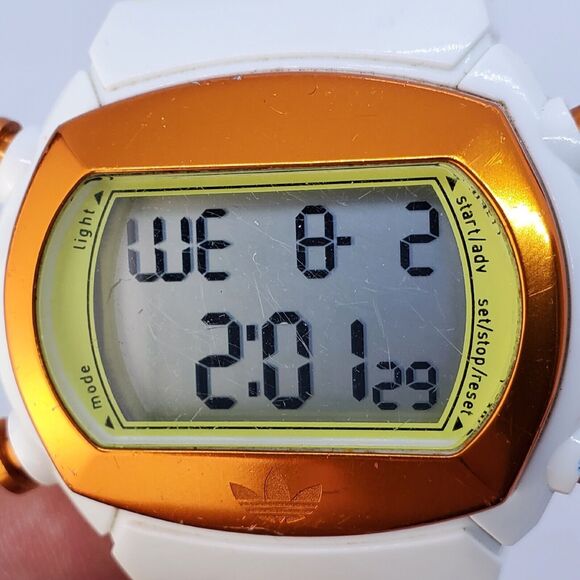 Adidas Originals 44MM Men Digital Watch Multicolor Case Yellow Bands New Battery - Picture 7 of 16